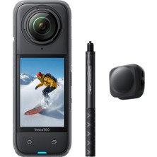 INSTA360 X4 Snowboard Paketi – Su Geçirmez 8k 360° Aksiyon Kamerası, 4K Geniş Açılı Videolar, Görünmez Selfie Çubuğu Efekti, 135 Dakika Pil Ömrü, Yapay Zeka Düzenleme, Stabilizasyon, Microsd Kartsız