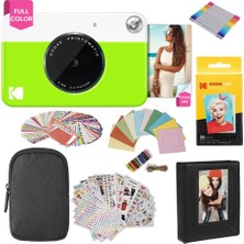Kodak Printomatic Şipşak Kamera (Yeşil) Hediye Paketi + Zınk Kağıt (20 Yaprak) + Kılıf + 7 Çıkartma Seti + Keçeli Kalem + Fotoğraf Albümü