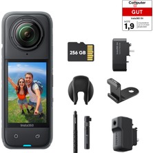 INSTA360 X4 Oluşturucu Paketi – Su Geçirmez 8k 360° Aksiyon Kamerası, 4K Geniş Açılı Videolar, Görünmez Selfie Çubuğu, Çıkarılabilir Objektif Koruması, 135 Dakika Pil Ömrü, Yapay Zeka Düzenleme, Stabi