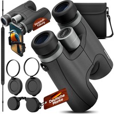 Adler Focus 12X42 Nitro, Azot Dolgulu Magnezyum Dürbün, Su Geçirmez, Dürbün, Bak4 Hd Prizma + Fmc Objektif, Kartal Gözlü, Gözlük Kullananlar Için Mükemmel!