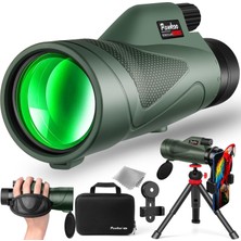 Pankoo Monoküler 12X60 Yaban Hayatı Kuş Gözlemciliği Için Yüksek Performanslı Monoküler Teleskop Akıllı Telefon Tutucu ve Tripod ile Kamp Seyahat Sekenery