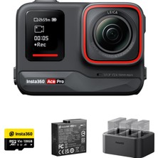 INSTA360 Ace Pro Endurance Kit - Leica ile Birlikte Geliştirilen Su Geçirmez Aksiyon Kamerası, En Iyi Görüntü Kalitesi Için 1/1,3" Sensör ve Aı Gürültü Azaltma, 4K120FPS, 2,4" Katlanır Ekran
