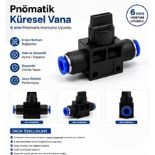 Firetech EHVFF06-06 Pnömatik 6 mm Pnömatik Küresel Vana 6 mm