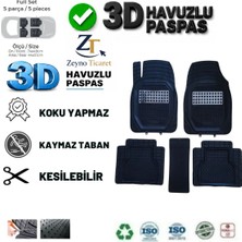 Zeyno Ticaret Ford Focus Sedan 1999 Uyumlu 3 cm Havuzlu 3D Universal Oto Paspas Siyah-Gri