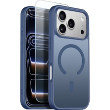 Teleplus iPhone 18 Pro Max Kılıf Babet Translucent Mat Msafe Şarj Özellikli Kapak + Ekran Koruyucu