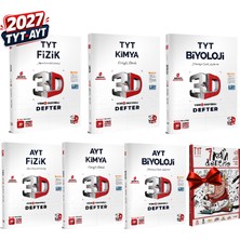 3D Yayınları 2027 Tyt-Ayt 3D Fizik-Kimya-Biyoloji Video Destekli Defter Seti