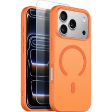 Teleplus iPhone 18 Pro Max Kılıf Babet Translucent Mat Msafe Şarj Özellikli Kapak + Ekran Koruyucu