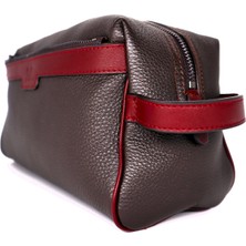 Lux Leder Hakiki Floater Deri Seyahat / Traş Çantası Dopp Kit