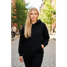 Lareon Kadın Oversize Kapüşonlu Sweatshirt %100 Pamuk MCS2004
