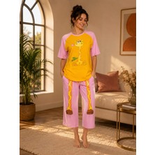 Arkano Kadın Desenli Rahat Pijama Takımı