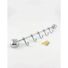 Delux D550 Banyo Duvar Askısı 5'li Duvara Monte Edilebilir 5'li Askı Vidalı