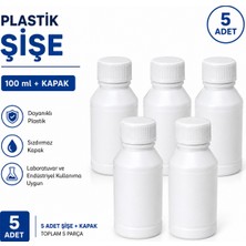 Labolist Plastik Şişe + Kapak 100 ml 5 Adet