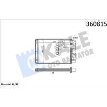 Kale 360815 Kalorifer Radyatörü Hyundai Matrix 1.5l Crdi 01-> 1.6l G4ED 01-10 - Aleminyum 9713817000