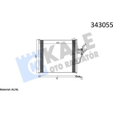 Kale 343055 Klima Radyatoru Bmw M52 M54 M62 S62 E39 Z8-E52 96>03 64538378438