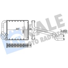 Kale 355085 Kalorifer Radyatörü Hyundai Elantra 1.6l G4FG 11-14 - Aleminyum 971383X000