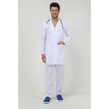 Dng Workwear Erkek Gömlek Yaka Orta Boy Beyaz Doktor Öğretmen Öğrenci Eczacı Veteriner Laboratuvar Önlüğü