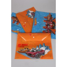 Hot Wheels Lisanslı Hot Whells 4 Adet Çıtçıt Dosya Seti Dekomus Cep Defteri Hediyeli