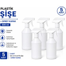 Labolist Plastik Şişe + Sprey Kapak 500 ml 5 Adet