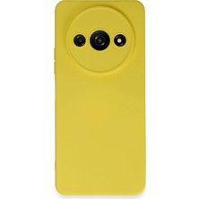 Pr Store Xiaomi Redmi A3 4g Kılıf Nano Içi Kadife Silikon - Sarı