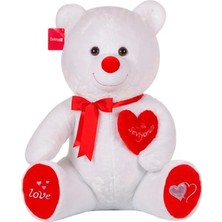 Motto Ticaret 1054B Tıkıl Ayı 70 cm Beyaz-Selay Oyuncak