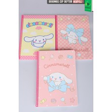Harry Potter Sweet Bow Collection Lisanslı Cinnamoroll Stickerlı A4 Spiralli Çizgili Defter 80 Yaprak Tek Adet Dekomus Cep Defteri Hediyeli