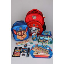 x Dekomus Lisanslı Paw Patrol Kırtasiye Seti Okul,beslenme ve Kalem Çantası,not Defteri,2 Adet Kurşun Kalem,cetvel,silgi,kalemtraş