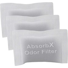 Renas Store Sensorcan 3'lü Paket Absorbx Koku Gidericiler Emer, Doğal Aktif Karbon, Biyobozunur, Koku Bölmeli 13 Gal Çöp Kovası ile Kullanım Için, Filtre, 3 Adet