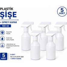 Labolist Plastik Şişe + Sprey Kapak 100 ml 5 Adet