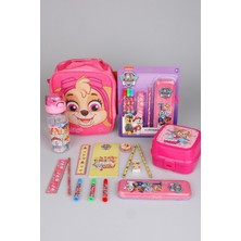 x Dekomus Lisanslı Paw Patrol Beslenme Çantası,beslenme Kabı,matara ve Kırtasiye Seti