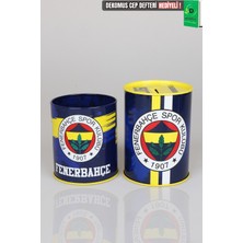 Lisanslı Fenerbahçe Metal Kalemlik ve Kumbara Seti Dekomus Cep Defteri Hediyeli