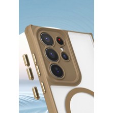Pr Store Samsung Galaxy S23 Ultra Kılıf Enka Magsafe Silikon Kılıf - Şeffaf