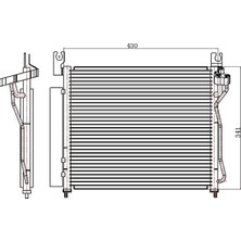 Oris Orıs CKI075016 Klima Radyatörü (Kondenser) Kıa Picanto 1.1l G4HG 05-> 1,1l D3FA 06-11 9760607500-9760607550