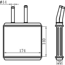 Oris Orıs KSZ001026 Kalorifer Radyatörü Brazing Suzuki Swift (140X174X26) (Oto.-Mek.) 7412060B00