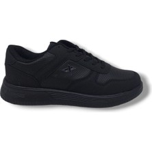 Zerhan Lutton 4555 Unisex Siyah Bağcıklı Kalın Taban Büyük Numara Spor Ayakkabı 45 46 47 48