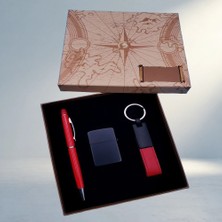 Renas Store Şık Hediye Seti Anahtarlık Çakmak ve Kalem