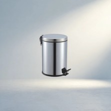 Renas Store Krom Metal Pedallı Çöp Kovası 5lt Modern Tasarım ve Kullanım Kolaylığı