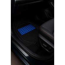 Zeyno Ticaret Mercedes Glc 2020 Uyumlu 3 cm Havuzlu 3D Universal Oto Paspas Siyah-Mavi
