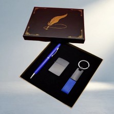 Renas Store Şık Metal Kalem Çakmak Anahtarlık Seti