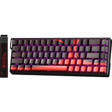 Renas Store Aula WIN68 He Max Manyetik Klavye Rapid Trigger Wing Chun Switch 8000Hz Rgb Tkl Hot Swap Oyuncu Klavyesi Kırmızı