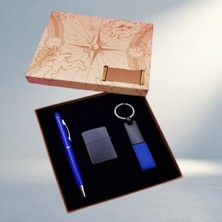 Renas Store Şık Deri Anahtarlık ve Tükenmez Kalem Seti