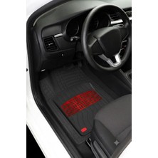 Zeyno Ticaret Volkswagen Passat B8 Sedan 2021 Uyumlu 4 cm Derin Havuzlu 3D Universal Oto Paspas Siyah-Gri