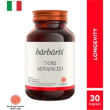 Barbaris 7 Oxi Advanced - 30 Kapsül - Longevity (Kuersetin, Resveratrol, Astaksantin, Alfa Lipoik Asit, Pirolokinolin, İtalya Patentli Kırmızı Portakal Kompleksi  ve SOD) İçeren Takviye Edici Gıda