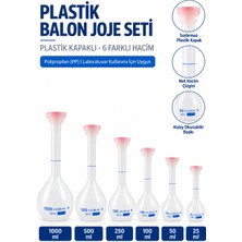 Labolist Plastik Balon Joje Seti - Plastik Kapaklı - Volumetrik Flask - 6 Farklı Hacim