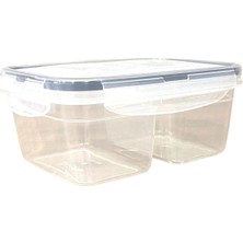 Varsoph Biishe® 2 Bölmeli 0,45+0,45 Litre Kilitli Kapaklı Erzak Saklama Kabı LC-524