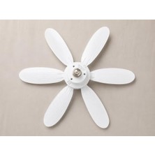 TeknoKapsül E27 Duy Uyumlu Işıklı Tavan Vantilatörü 52 cm – Kumandalı, 6 Kanatlı, 3 Işık Modu & 3 Fan Hızı