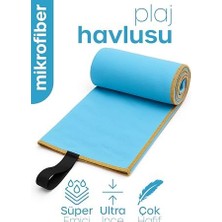 TeknoKapsül Unisex Mikrofiber Plaj Havlusu 80X130 cm Yumuşak Dokulu Deniz Banyo Sporcu Havlusu Large Boy (Turkuaz)