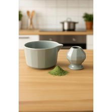 TeknoKapsül 4lü Matcha Set Kase Kaşık Whisk Tutucu Bambu Whisk Çırpıcı ve Bambu Kaşık MT248
