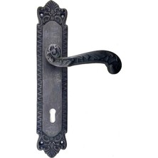 Dorasan Antika Tarz Dekoratif Pirinç Sultan Yale Kapı Kolu - 270X54MM, Oksit