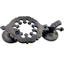 Dorasan Antika Tarz Dekoratif Pirinç Osmanlı Kapı Tokmağı, Taktak - 265X75MM, Oksit