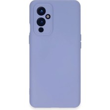 Trend Kapında One Plus 9 Kılıf Nano Içi Kadife Silikon - Lila